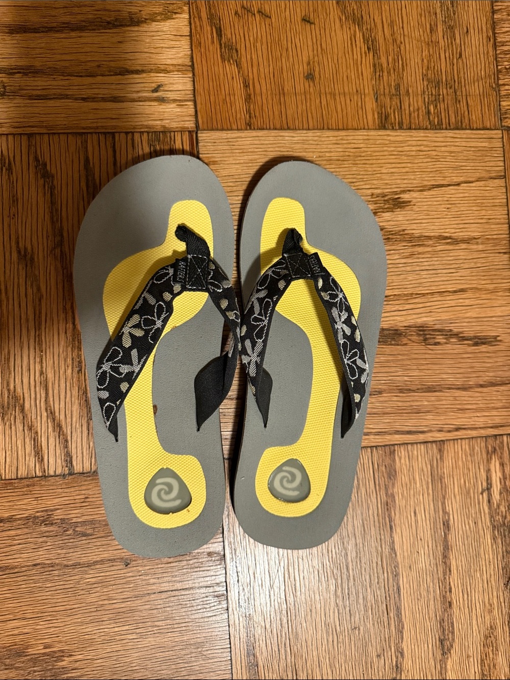 Women’s Yellow & Gray Flip Flop Sandals - Comfortable Everyday Style